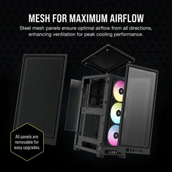 Corsair 2000D Rgb Airflow Mini-Itx Mid Tower Cabinet Black (CC-9011246-WW)
