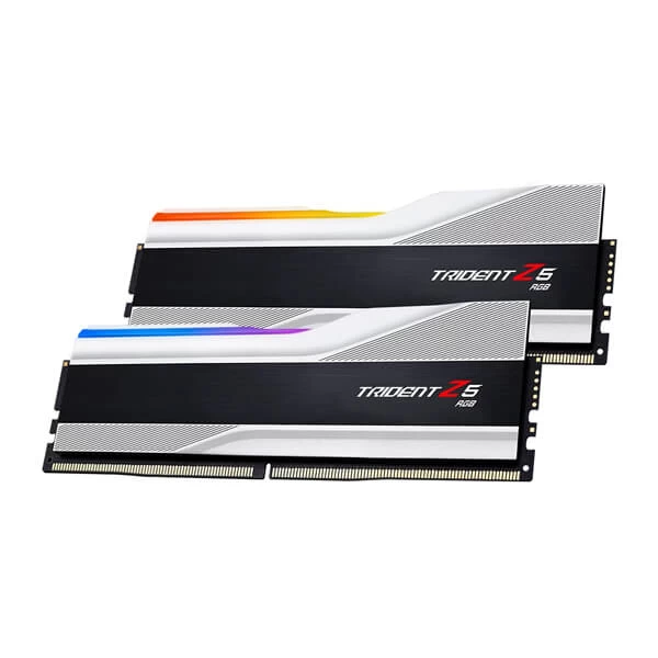 GSkill Trident Z5 Rgb 64Gb (32Gbx2) Ddr5 6000Mhz Desktop Ram (Metallic Silver) (F5-6000J3040G32GX2-TZ5RS)