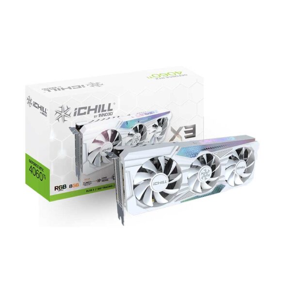 Inno3D Rtx 4060 Ti Ichill X3 White 8Gb Graphics Card