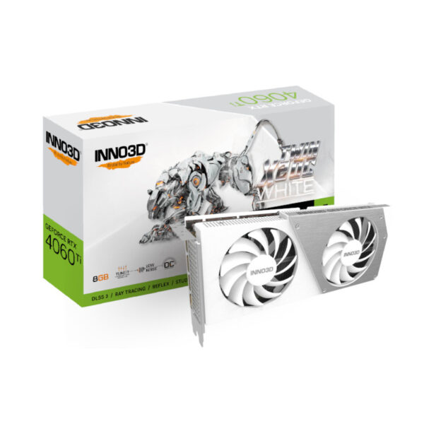 Inno3D Rtx 4060 Ti Twin X2 Oc White 8Gb Gddr6 Graphics Card (N406T2-08D6X-171153W)