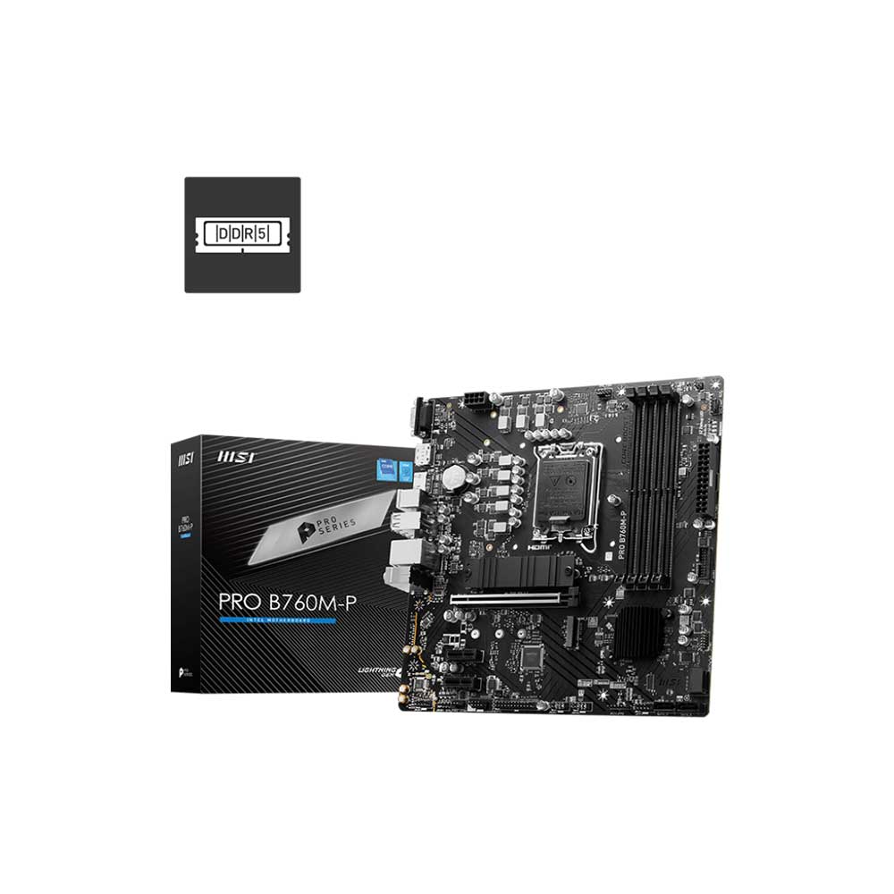 Msi Pro B760M-P Lga1700 Micro Atx Motherboard (PRO-B760M-P)