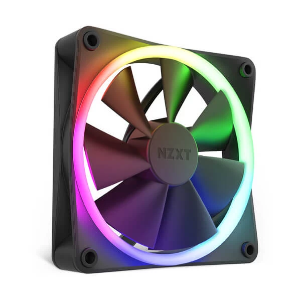 Nzxt F120 Rgb Core 120mm Cabinet Fan With Rgb Controller – Black (Triple Pack) (RF-C12TF-B1)