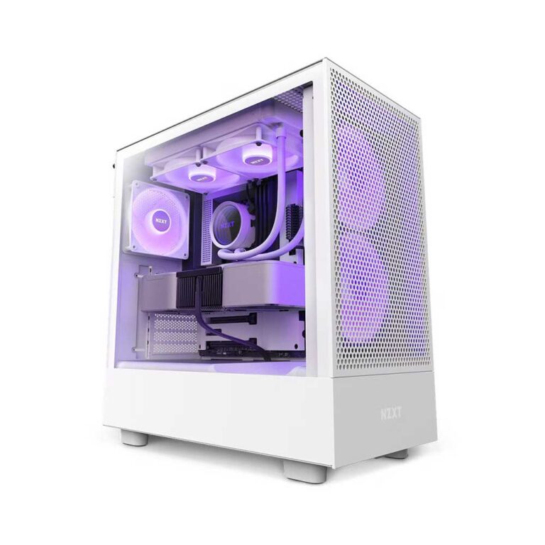 Nzxt H5 Flow Rgb Atx Mid Tower Cabinet (White) (CC-H51FW-R1)