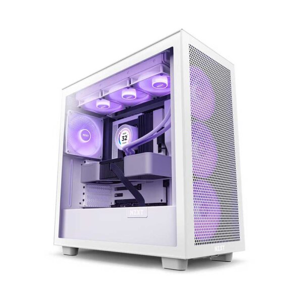 Nzxt H7 Flow Rgb Atx Mid Tower Cabinet (Matte White) (CM-H71FW-R1)