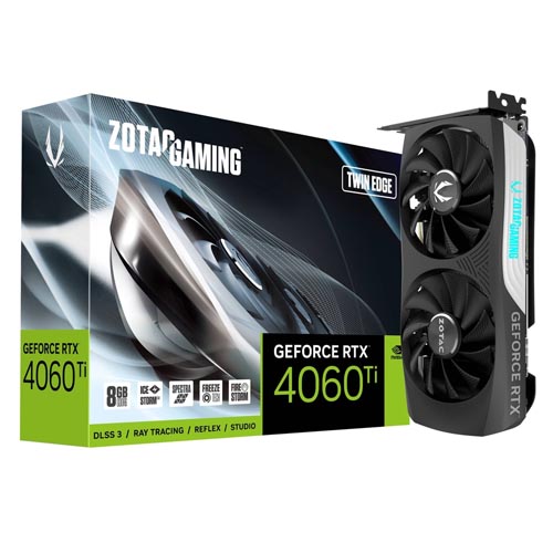 Zotac GeForce Rtx 4060 Ti Twin Edge 8Gb Graphics Card (ZT-D40610E-10M)