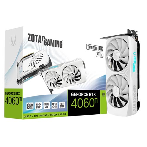 Zotac GeForce Rtx 4060 Ti 8Gb Twin Edge Oc White Edition Graphics Card (ZT-D40610Q-10M)