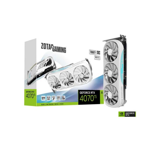 Zotac GeForce Rtx 4070 Ti Trinity Oc White Edition 12GB GDDR6X Graphics Card (ZT-D40710Q-10P)