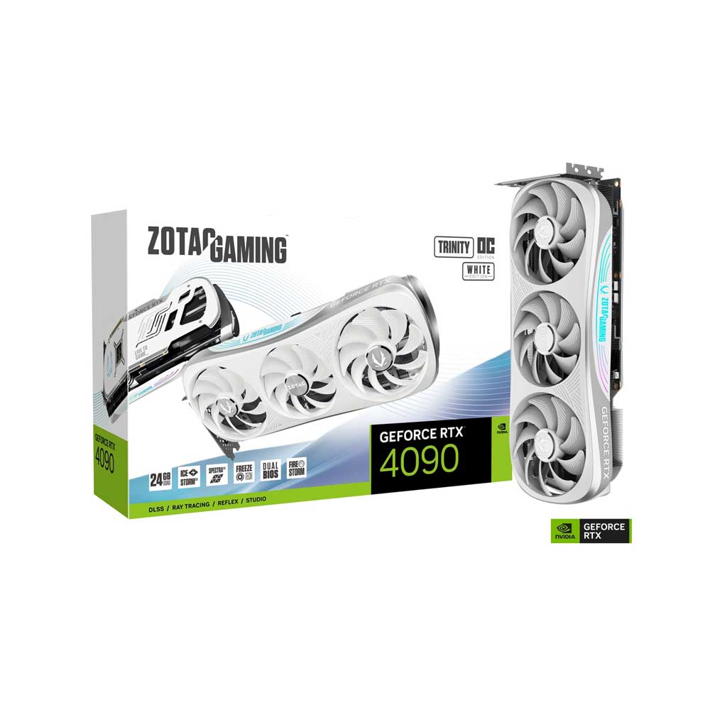 Zotac GeForce Rtx 4090 Trinity Oc White Edition Graphics Card (ZT-D40900Q-10P)