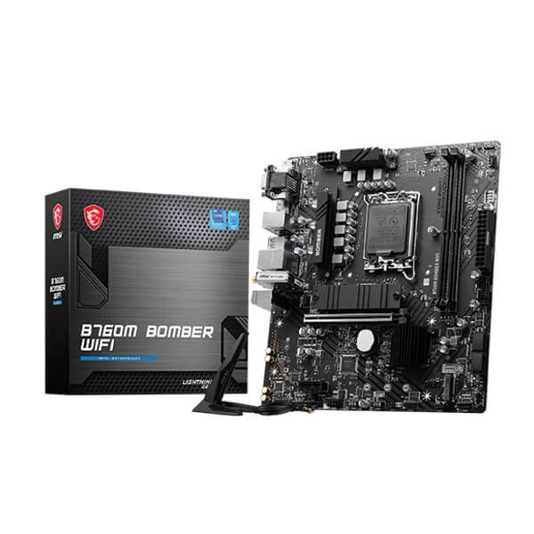 Msi B760M Bomber Wifi Lga1700 Matx Motherboard (B760M-BOMBER-WIFI)