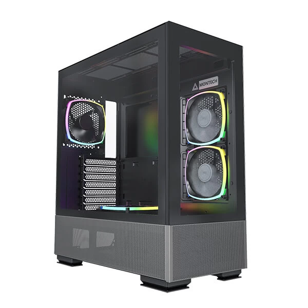 Montech Sky Two Argb Atx Mid Tower Cabinet (Black) (SKY-TWO-BLACK)