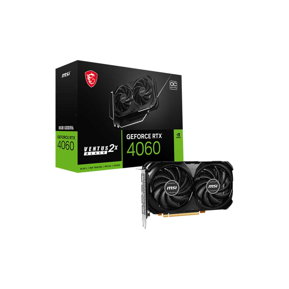 Msi Rtx 4060 Ventus 2X Black 8Gb Oc Graphics Card