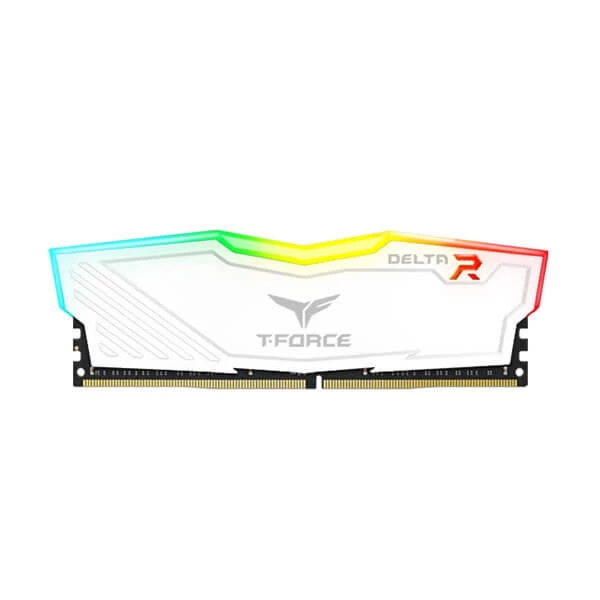 TeamGroup T-Force Delta Rgb 16Gb (16Gbx1) Ddr4 3600MHz Desktop Ram (White) (TF4D416G3600HC18JBK)