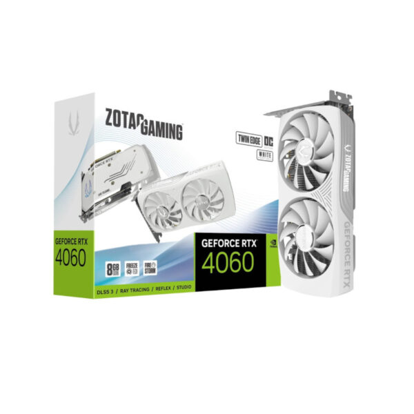 Zotac Gaming GeForce Rtx 4060 Twin Edge Oc White Edition 8Gb Gddr6 (ZT-D40600Q-10M)