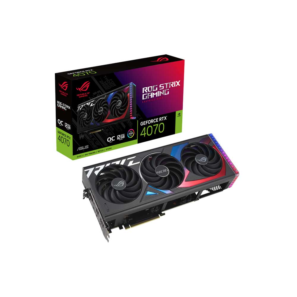 Asus Rog Strix Rtx 4070 Oc Edition 12Gb Gddr6X Graphics Card