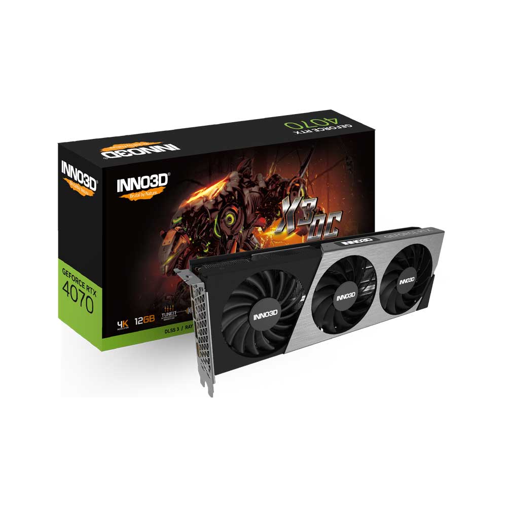 Inno3d GeForce Rtx 4070 X3 Oc 12Gb Graphics Card (N40703-126XX-185252L)