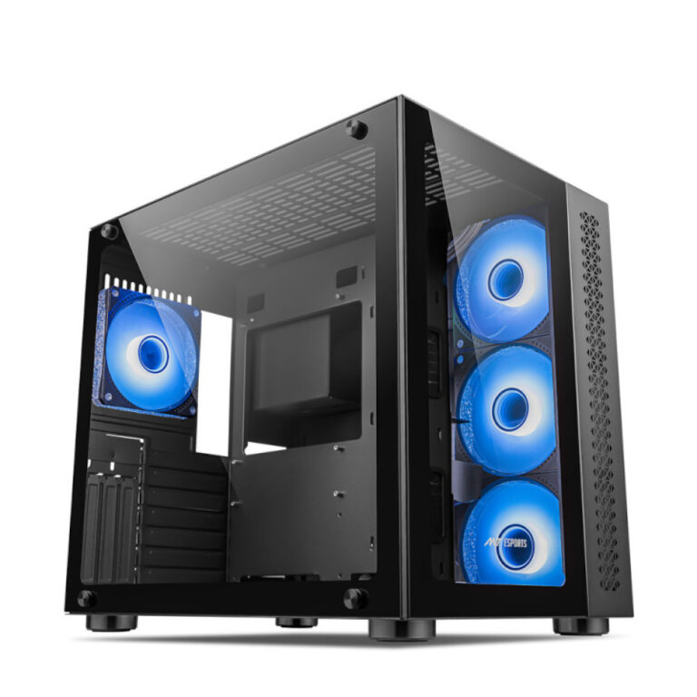 Ant Esports Crystal Rgb Eatx Mid Tower Cabinet Black (CRYSTAL-BLACK-RGB)