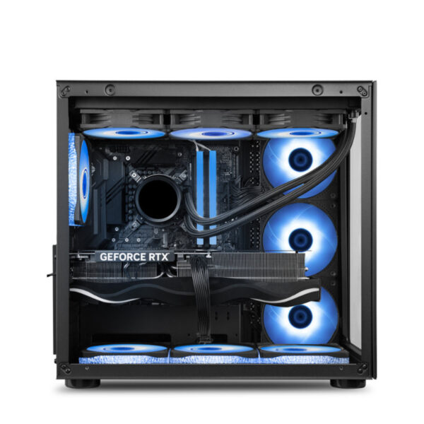 Ant Esports Crystal Black Rgb Gaming Cabinet-3