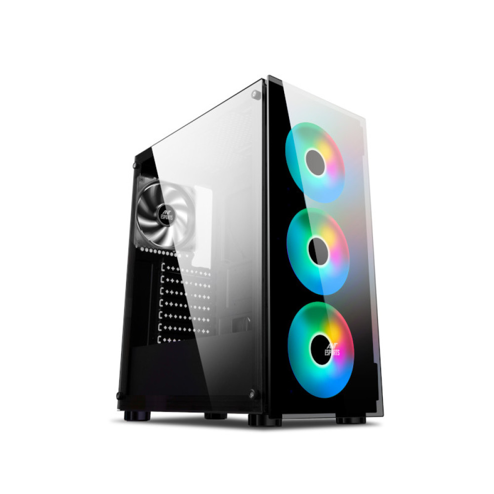 Ant Esports Ice-311GT Rgb Atx Mid Tower Gaming Cabinet Black (ICE-311GT)