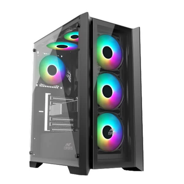 Ant Esports Ice-170Tg Atx Mid Tower Cabinet (Black) (ICE-170TG-BLACK)