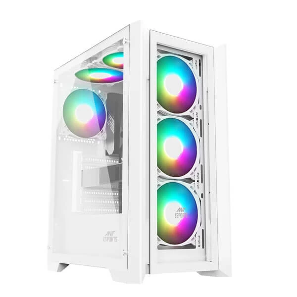 Ant Esports Ice-170Tg Atx Mid Tower Cabinet (White) (ICE-170TG-WHITE)