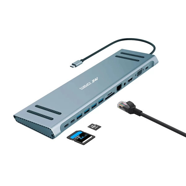 Ant Esports AEC1310 13-In-1 USB Type C Docking Station With HDMI And VGA Port (AEC1310)