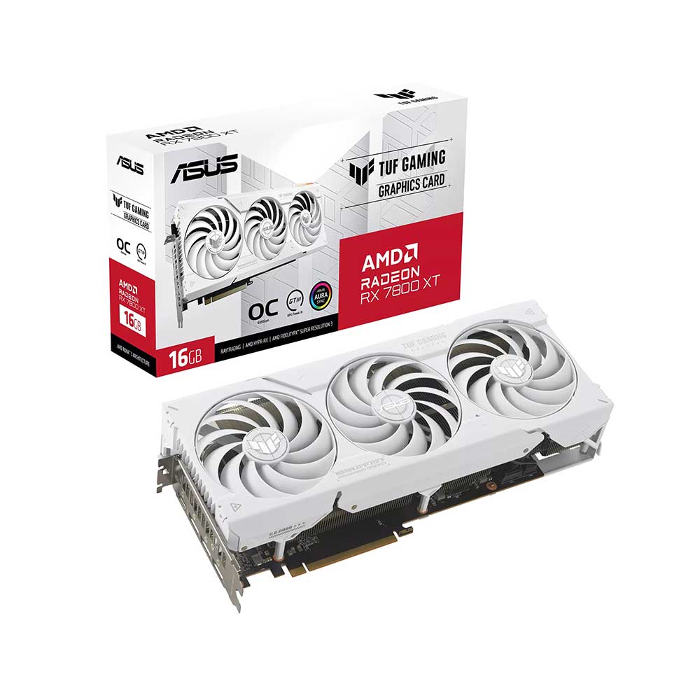 Asus Tuf Gaming Radeon Rx 7800 Xt White Oc Edition 16Gb Gddr6 Graphics Card