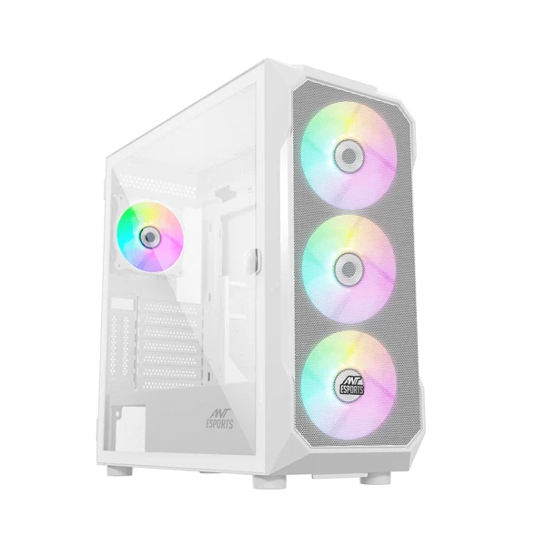 Ant Esports ICE-410TG Argb Eatx Mid Tower Cabinet (White) (ICE-410TG-WHITE)