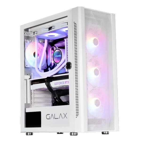 Galax Revolution-06 Mesh Argb Atx Mid Tower Cabinet (White) (CGG6AGWA4A0)