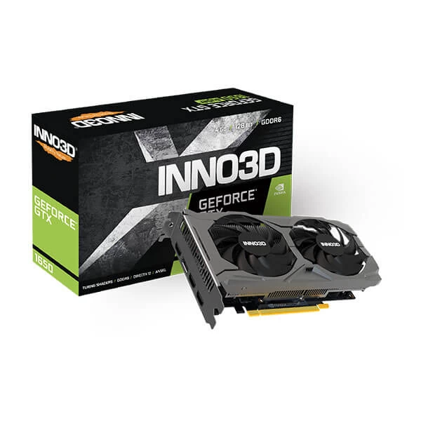 Inno3d Gtx 1650 Twin X2 Oc V3 4Gb Graphics Card (N16502-04D6X-171330N)