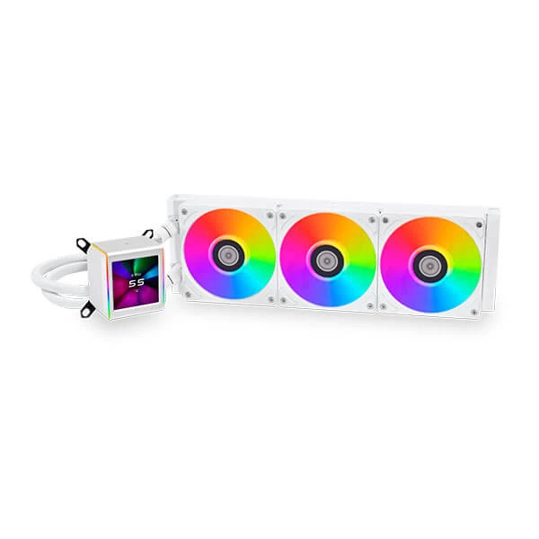 Lian Li Galahad II Lcd Argb 360mm Cpu Liquid Cooler (White) (G89-GA2ALCD36W-IN)