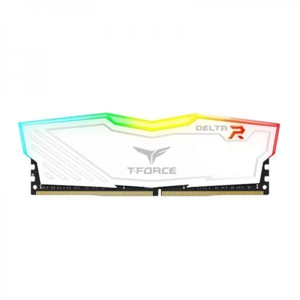 Teamgroup T-Force Delta RGB 8Gb (8Gbx1) 3600Mhz Ddr4 Desktop Ram (White) (TF4D48G3600HC18JBK)