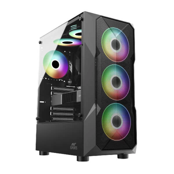 Ant Esports ICE-300 Mesh V2 Atx Mid Tower Cabinet (Black) (ICE-300-MESH-V2-BLACK)