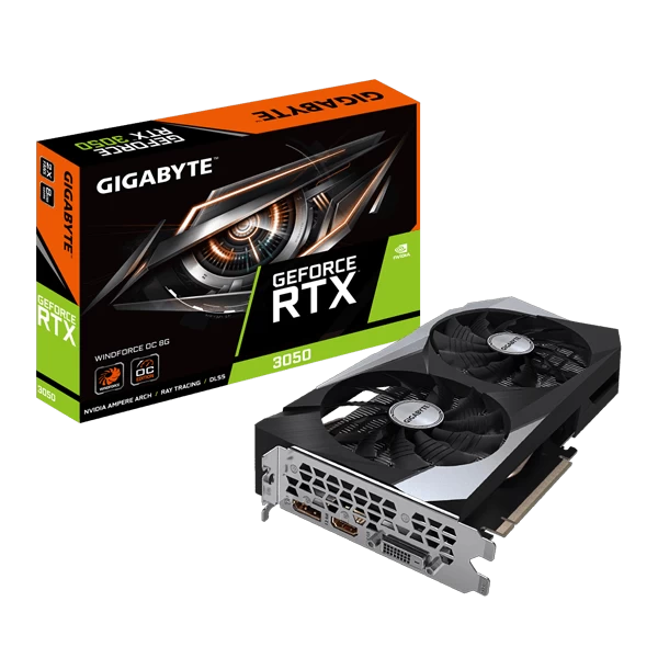 Gigabyte Rtx 3050 Windforce Oc 8Gb Gaming Graphics Card (GV-N3050WF2OC-8GD)