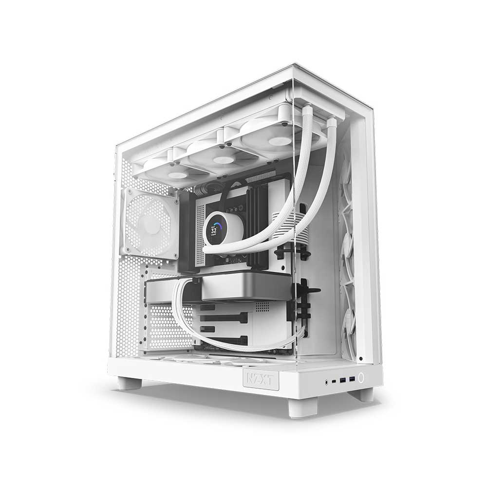 Nzxt H6 Flow Atx Mid Tower Cabinet Matte White (CC-H61FW-01)