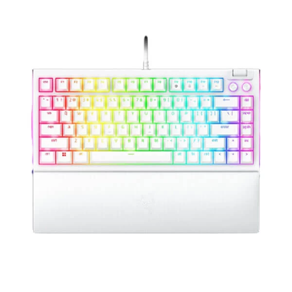 Razer BlackWidow V4 75 Percent White Mechanical Gaming Keyboard (White) (RZ03-05001700-R3M1)