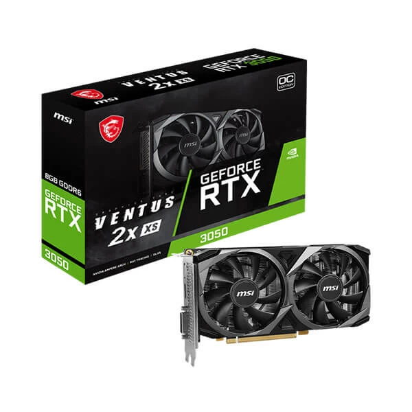 Msi Rtx 3050 Ventus 2X Xs Oc 8Gb Graphics Card (RTX-3050-VENTUS-2X-XS-8G-OC)