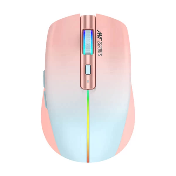 Ant Esports GM400W Rgb Wireless Gaming Mouse Rose Fog