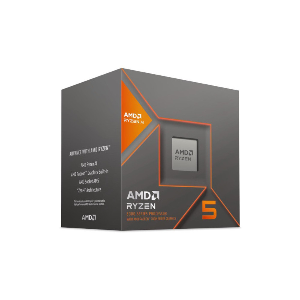 Amd Rryzen 5 8600G Processor With Radeon Graphics (Up To 5.0Ghz 22Mb Cache) (100-100001237BOX)
