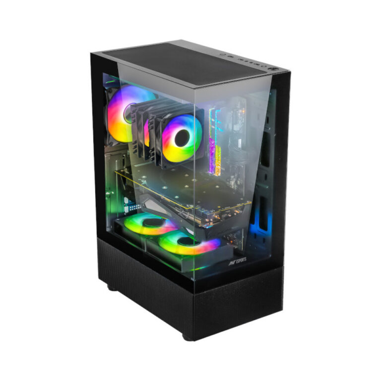 Ant Esports Crystal X2 Argb Mid Tower Atx Cabinet Black (CRYSTAL-X2-ARGB-BLACK)