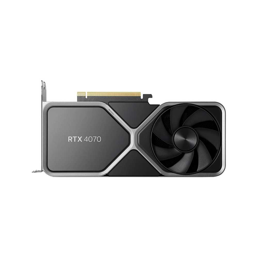 Nvidia Rtx 4070 Founders Edition (FE) Graphics Card Titanium and Black (900-1G141-2544-000)