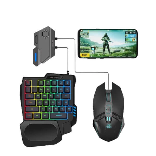 Ant Esports MG401 4-In-1 Wireless Mobile Gaming Combo (Black) (MG401-BLACK)