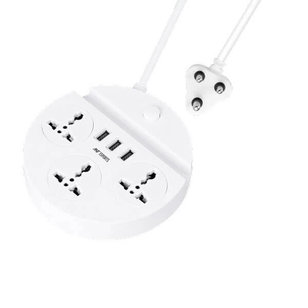 Ant Esports PS330 Power Strip With Usb Ports (White) (PS330-WHITE)