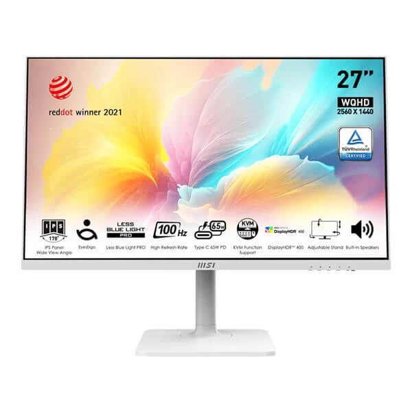 Msi Modern MD272QXPW 27 Inch Business Monitor (White) (MODERN-MD272QXPW)
