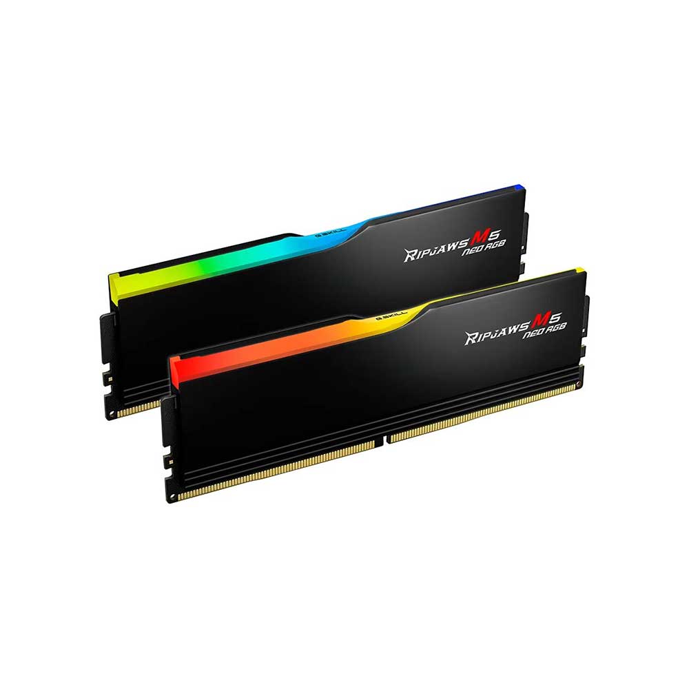 GSkill Ripjaws M5 Neo RGB 32Gb (16Gbx2) DDR5 6000Mhz Desktop Ram Matte Black - Green Apple Compunet