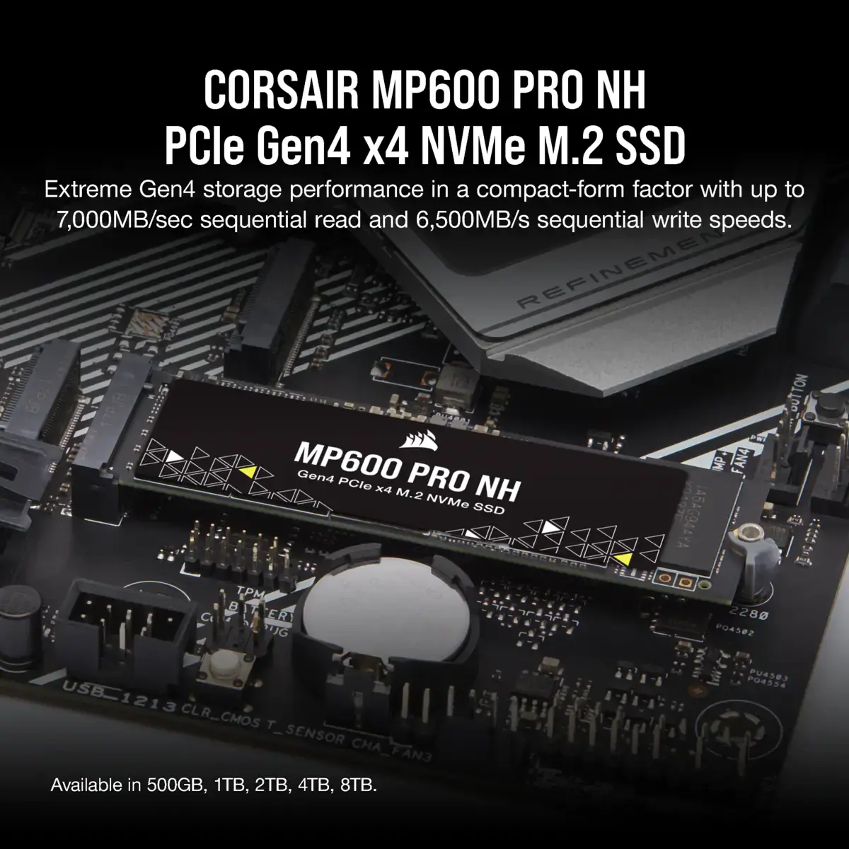 Corsair MP600 Pro NH 1TB Pcie Gen4 Nvme M.2 Internal Ssd