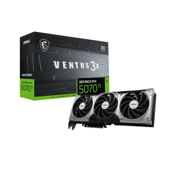 MSI RTX 5070 Ti Ventus 3X OC 16GB GDDR7 Graphics Card (G507T-16V3C)