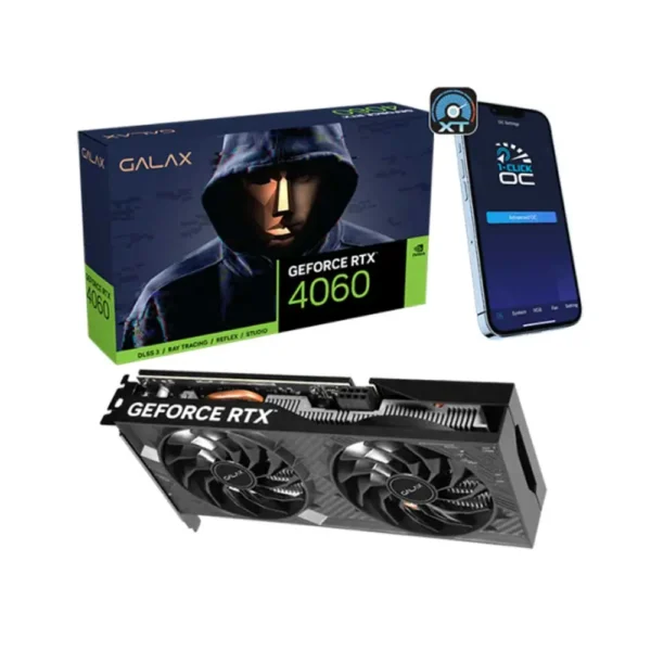 Galax RTX 4060 1-Click OC 2X V2 8GB GDDR6 Graphics Card (46NSL8MD9NXV)