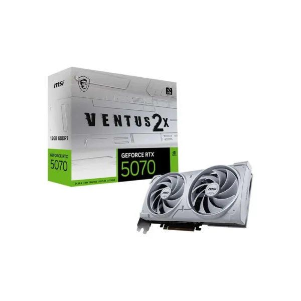MSI RTX 5070 Ventus 2X White 12GB GDDR7 Graphics Card (G5070-12V2W)