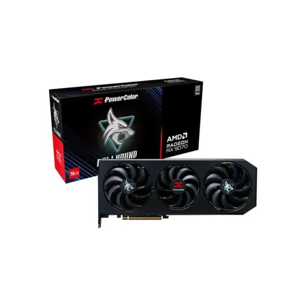 PowerColor Hellhound AMD Radeon RX 9070 16GB GDDR6 Graphics Card (RX9070 16G-L/OC)