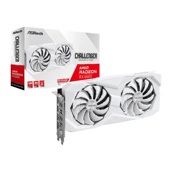 ASRock RX 6600 Challenger White 8GB GDDR6 Graphics Card (RX6600-CLW-8G)